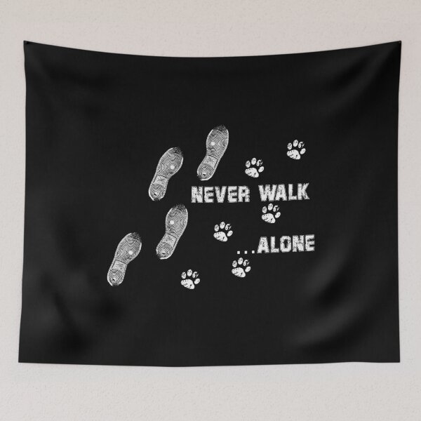 Item preview, Never walk alone dog paw shoe print designed and sold by DerNerd.