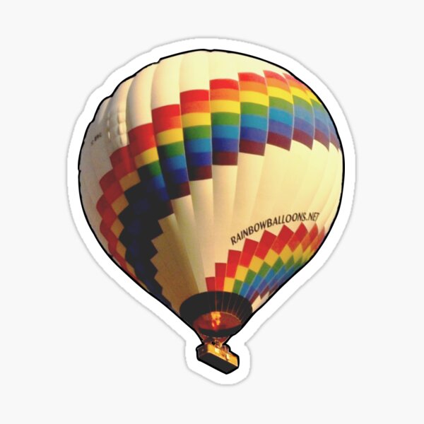 Rainbow Hot air ballon sticker  Air ballon, Hot air ballon, Ballon