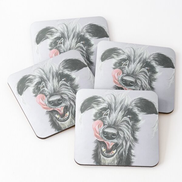 Item preview, Cheeky scruffy Lurcher designed and sold by Merlinsmates.