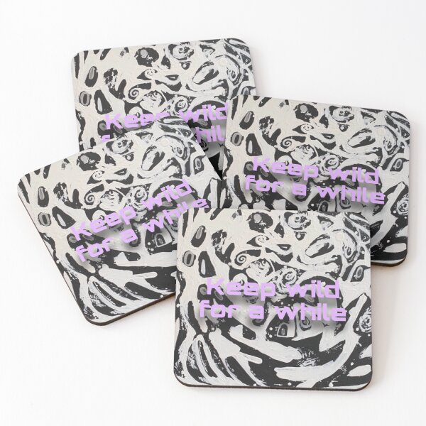 Item preview, Keep wild for a while. Abstract black and white designed and sold by MontekkiArt.