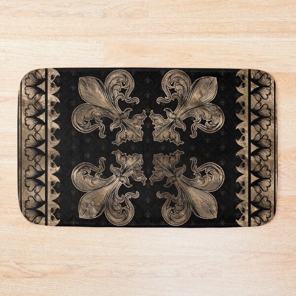Item preview, Fleur-de-lis - Black and Gold #2 designed and sold by k9printart.