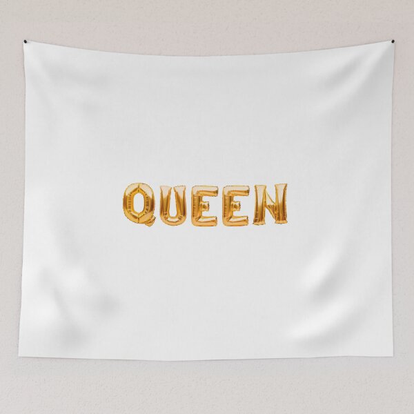 Item preview, Golden word QUEEN made of inflatable balloons designed and sold by Magryt.