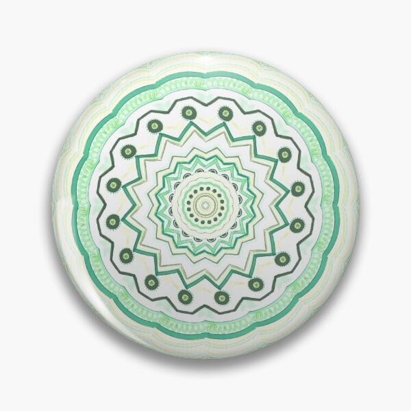 Item preview, Green yellow henna-inspired geometric pattern designed and sold by MargheritaLidia.