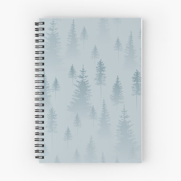 Item preview, Foggy coniferous forest. Grey and blue firs in the haze. Seamless pattern. designed and sold by NLobes.