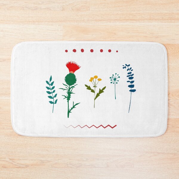 Item preview, Thistle, tansy and other herbs on a white background designed and sold by zatmeniee.