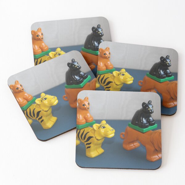 Item preview, Tiger and lion plastic toys	 designed and sold by EstelleRossetti.