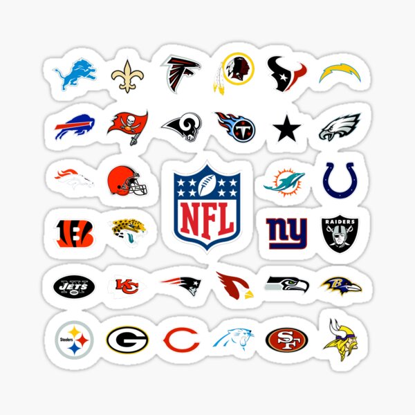 American Football Team Collage -- wall art Sticker