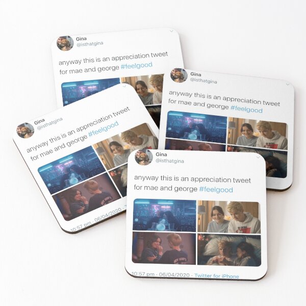 Artikelvorschau, Dankes-Tweet von Mae und George entworfen und verkauft von Jessblakemore.
