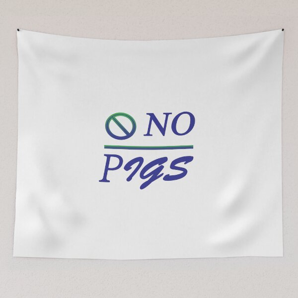 Item preview, No Pigs T-Shirt designed and sold by YA45 Store.