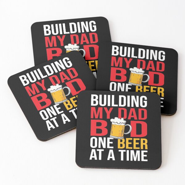 Item preview, Building My Dad Bod One Beer At A Time designed and sold by Merch By ika.