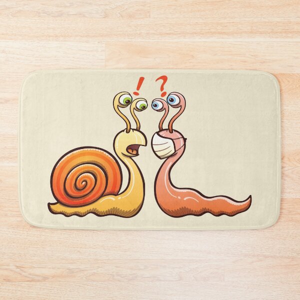 Item preview, A snail carrying its shell and a slug wearing a face mask have an encounter designed and sold by Zoo-co.