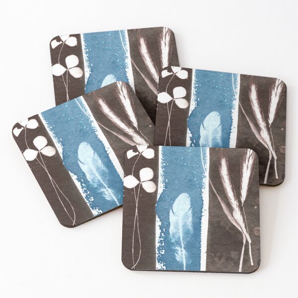 Item preview, Botanical blue and brown floral Cyanotype print 9 designed and sold by KasparekFineArt.