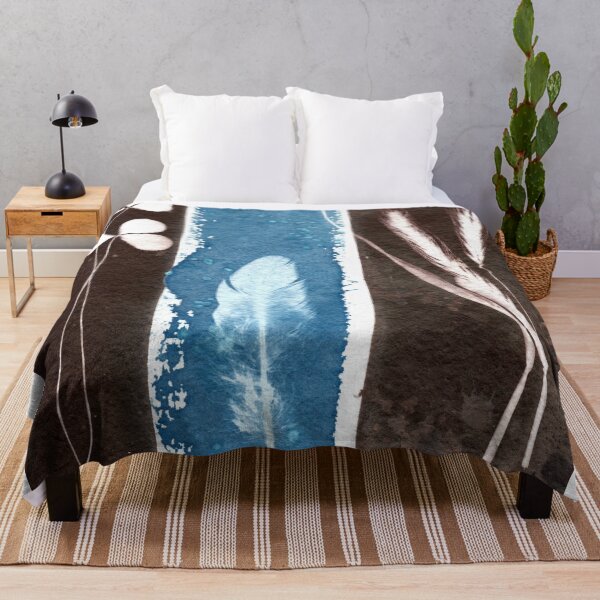 Item preview, Botanical blue and brown floral Cyanotype print 9 designed and sold by KasparekFineArt.