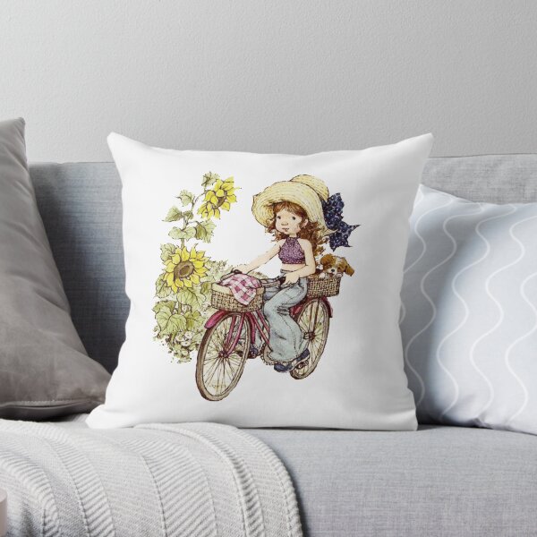 Sarah Kay - Mädchen mit Fahrrad Dekokissen