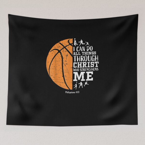 Item preview, Christian Basketball I Can Do All Things Through Christ Who Strengthens Me Philippians designed and sold by BestDesign77.