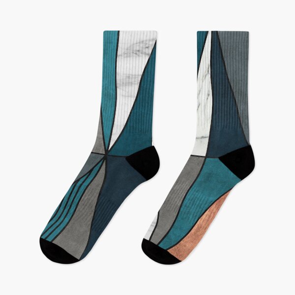 Item preview, Copper, Marble and Concrete Triangles with Blue designed and sold by Zoltan Ratko.