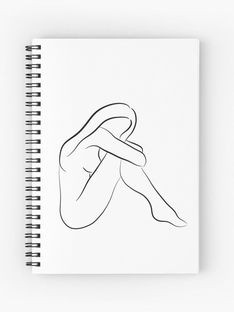 Female Form Drawing Lovesick Luciana Spiral Notebook By Odyanne Redbubble