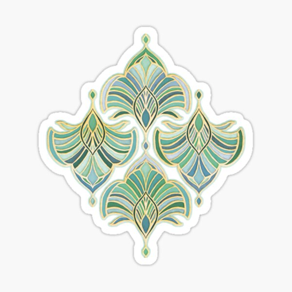 Item preview, Jade Enamel Art Deco Fans designed and sold by micklyn.