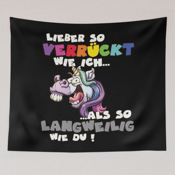 Item preview,  than as boring as you! Are you a unique person and proud of it? Then this crazy unicorn design is also perfect as a gift for crazy friends etc. designed and sold by MyPriond.
