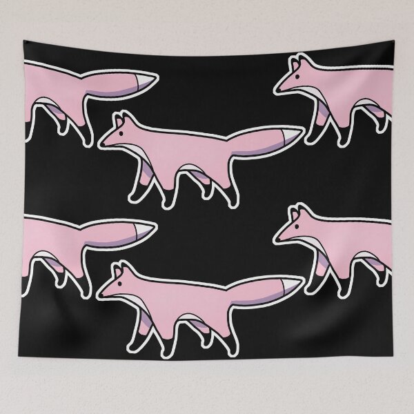 Item preview, Pink Fox Hurries Home designed and sold by ninebats.