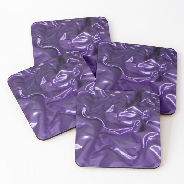 Item preview, Closeup Of Rippled Purple Satin Fabric designed and sold by taiche.