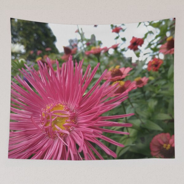 Item preview, Pink flowers in a Polish garden designed and sold by AmeliasArtistry.
