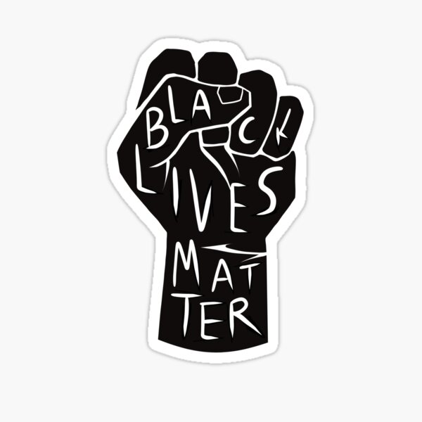  black lives matter | black power fist (in black) Sticker