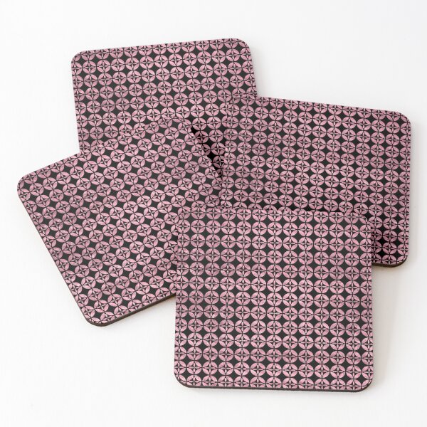 Item preview, Textured salmon, coral and black Shippo ombre - traditional Japanese pattern designed and sold by misentangled.