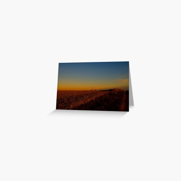 Happisburgh Lighthouse at Sunrise Greeting Card