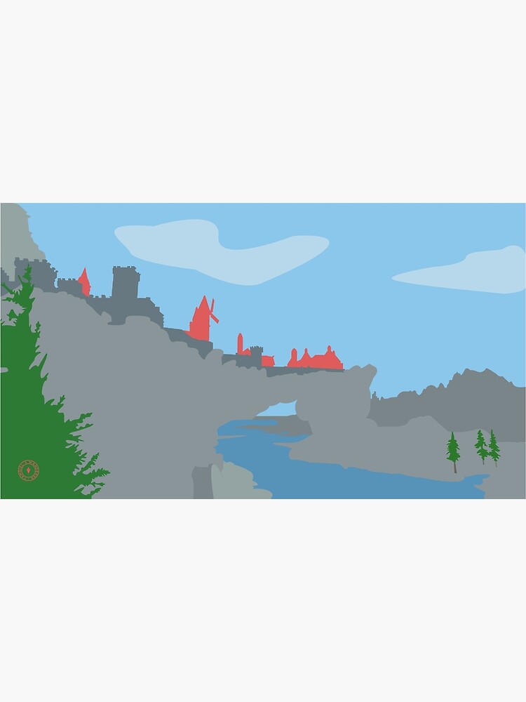 Skyrim Solitude Landscape Vector Artwork by felixt518