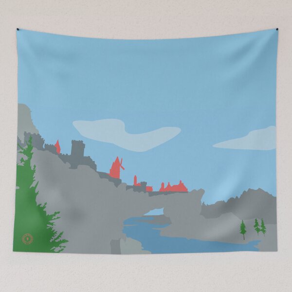 Item preview, Skyrim Solitude Landscape Vector Artwork designed and sold by Tamriel's Wanderer.