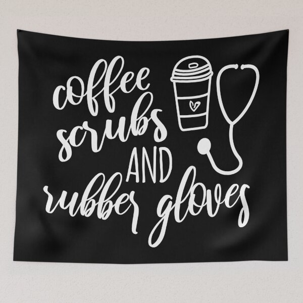 Item preview, Nurse shirt, Coffee Scrubs and Rubber Gloves designed and sold by majidkacm.