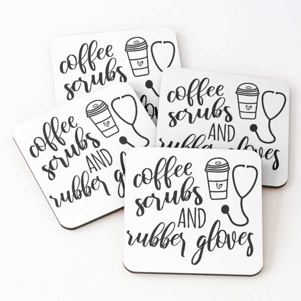 Item preview, Nurse Coffee Scrubs and Rubber Gloves designed and sold by majidkacm.