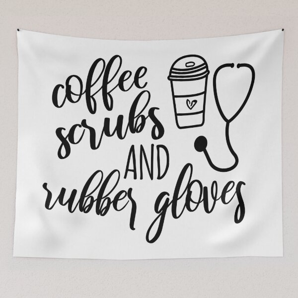 Item preview, Nurse Coffee Scrubs and Rubber Gloves designed and sold by majidkacm.