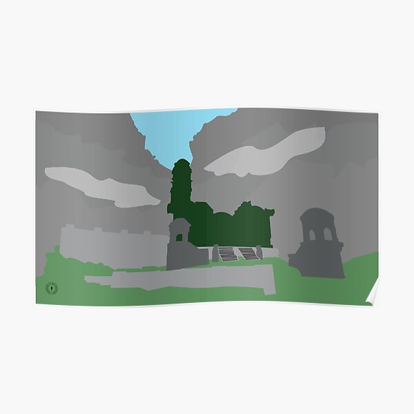 Skyrim Markarth Landscape Vector Artwork Poster