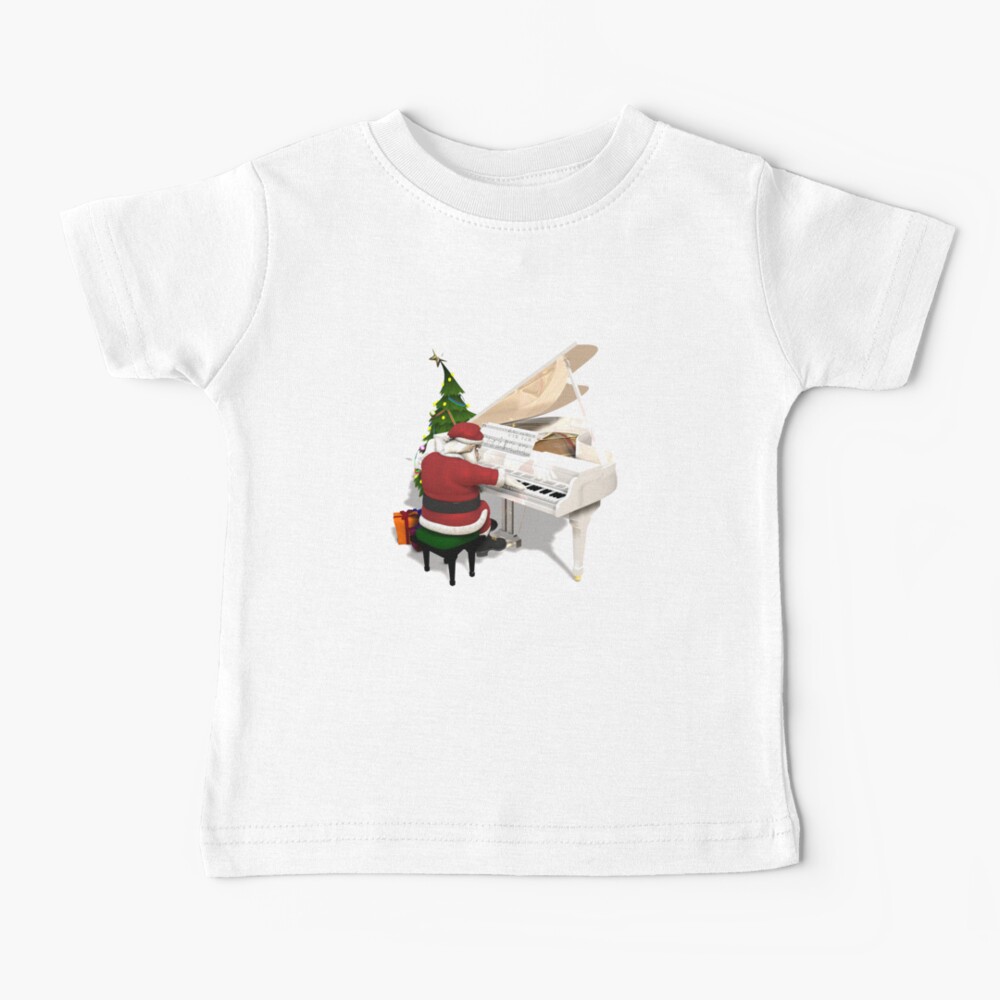 T Shirt Bebe Joueur De Piano Du Pere Noel Par Mythos57 Redbubble