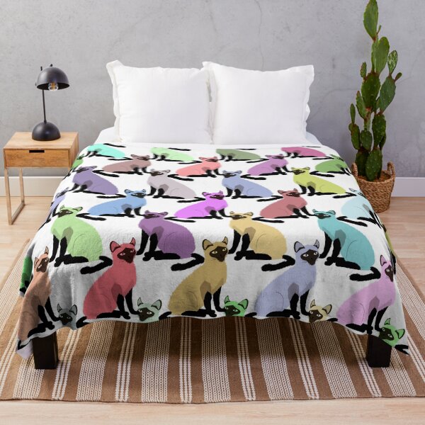 Item preview, Siamese cat colorful pattern designed and sold by vineeth.