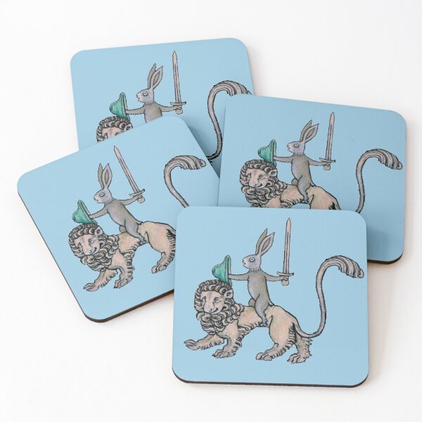 Item preview, Medieval Rabbit rides a Lion - because he can! designed and sold by liondormant.