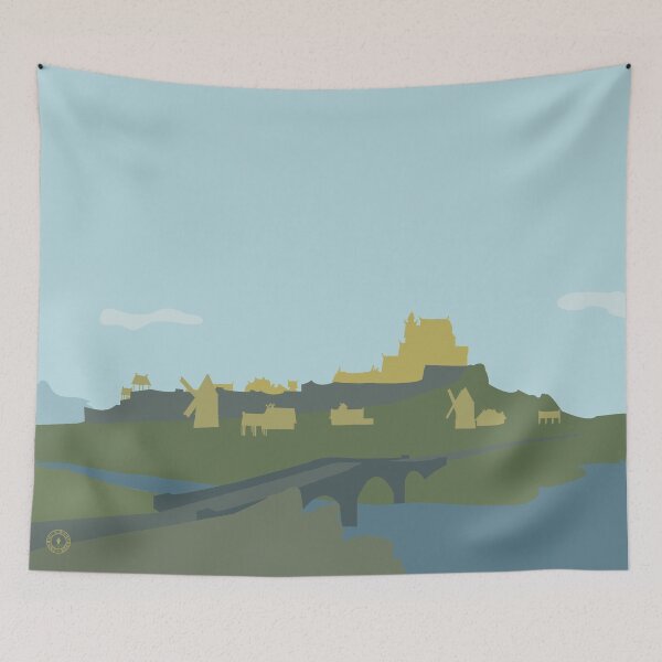 Item preview, Skyrim Whiterun Landscape Vector Artwork designed and sold by Tamriel's Wanderer.