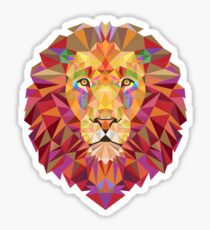 Geometrischer Löwe Sticker