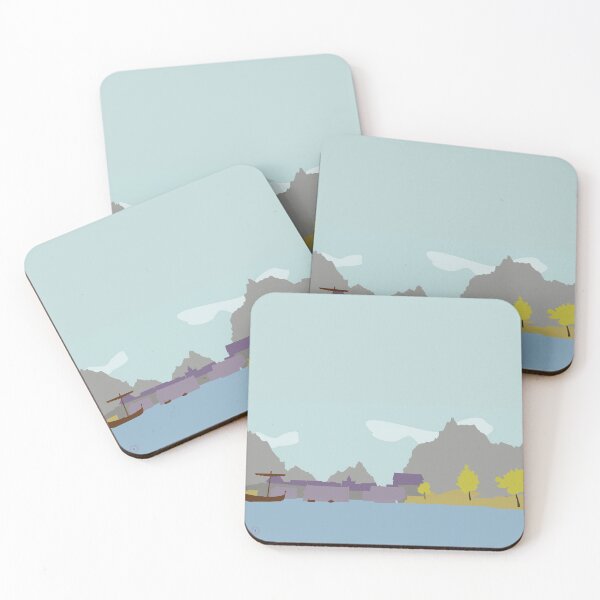 Item preview, Skyrim Riften Landscape Vector Artwork designed and sold by Tamriel's Wanderer.