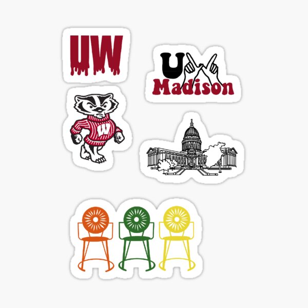 Vista previa del artículo con la obra «paquete de pegatinas uw madison», diseñado y vendido por efsiebers.