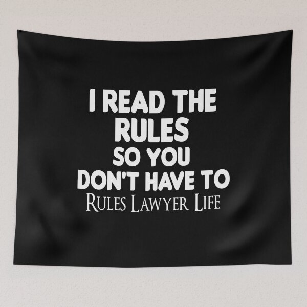Item preview, I read the rules so you don't have to rules lawyer life : Lawyer Gift - Law School - Law Student - Law - Graduate School - Bar Exam Gift - Graphic Tee Funny Cute Law Lawyer Attorney  designed and sold by Chamssou.