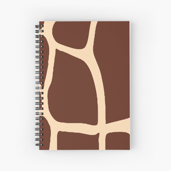 Giraffe pattern brown and beige Spiral Notebook