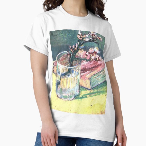 Vista previa del artículo con la obra «Van Gogh - Una rama de almendro en flor en un vaso con un libro», diseñado y vendido por NewNomads.