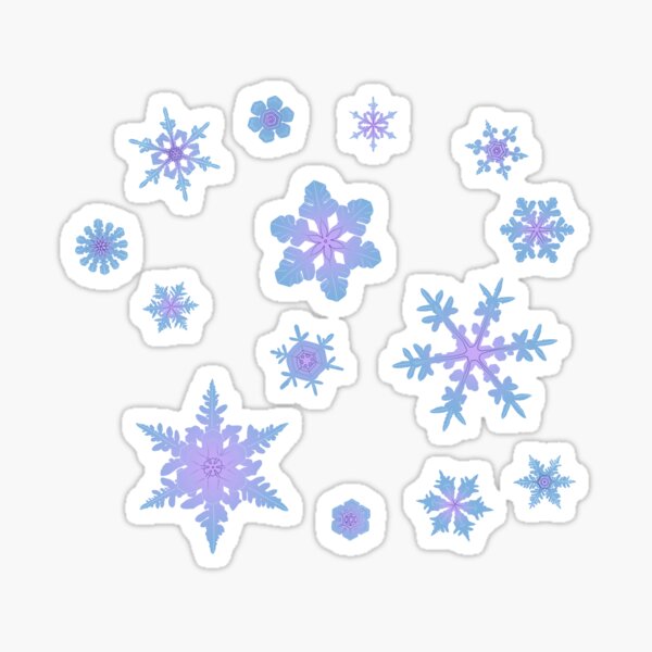 Sassy Stickers Snowflake White Sticker Decal Snow Winter Ice Crystal