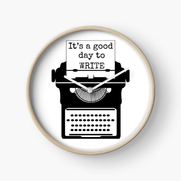 Regalo divertido para escritores de máquinas de escribir. Es un buen día para escribir una camiseta para ella. Reloj