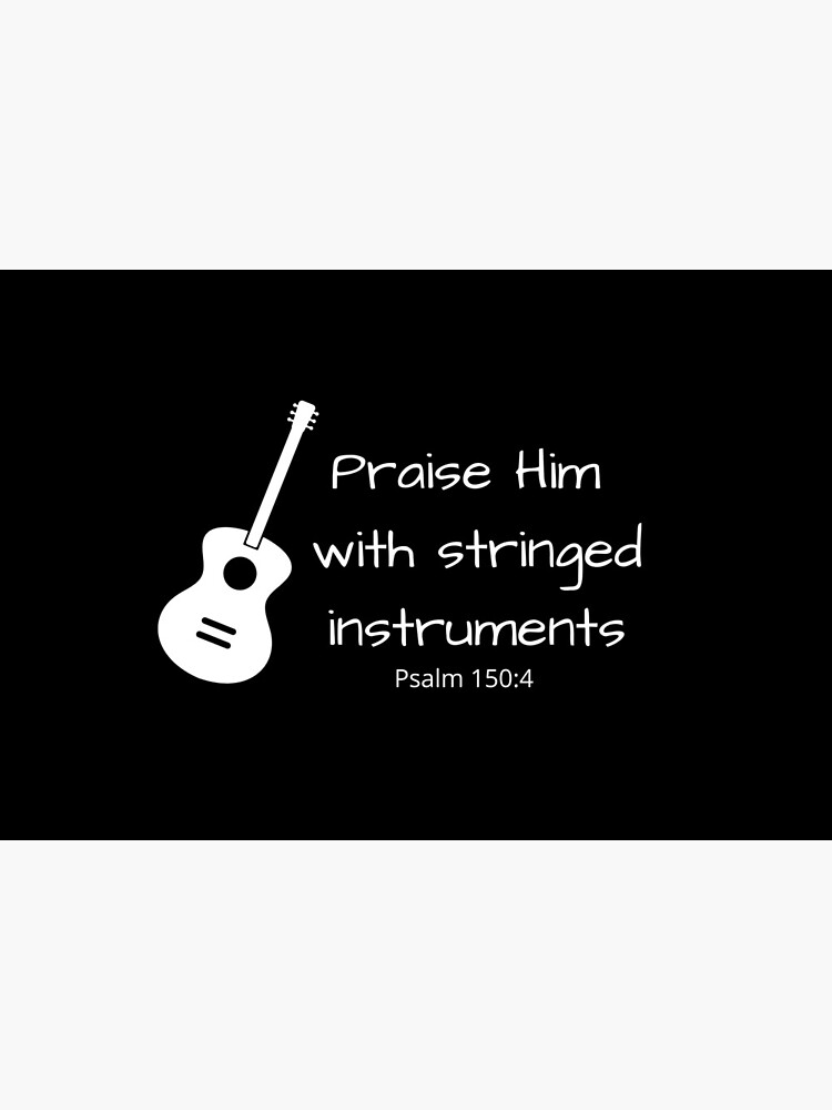 "Praise Him with Stringed Instruments Psalm 1504" Mask for Sale by