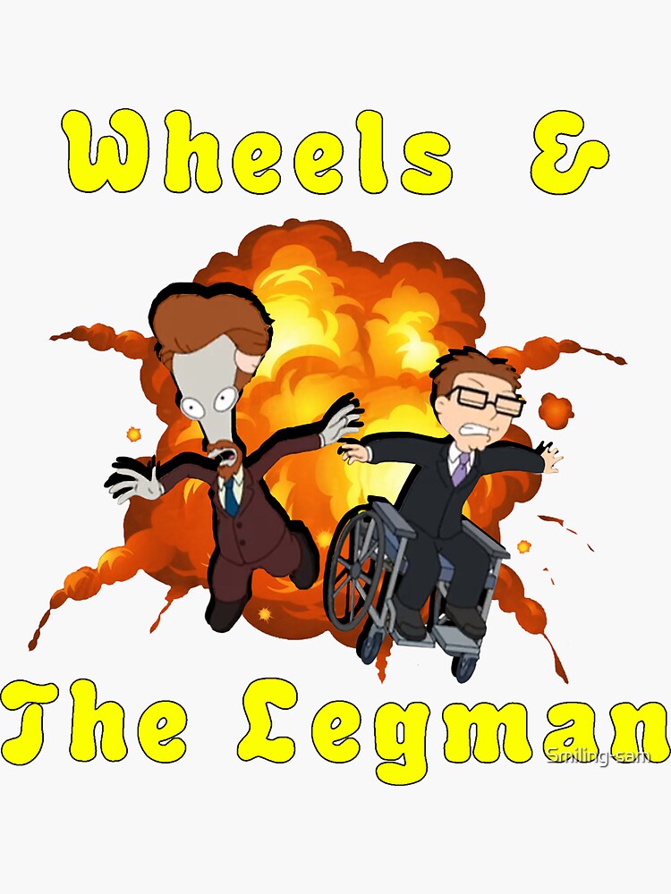 "Wheels and the Legman" Sticker by Smilingsam Redbubble