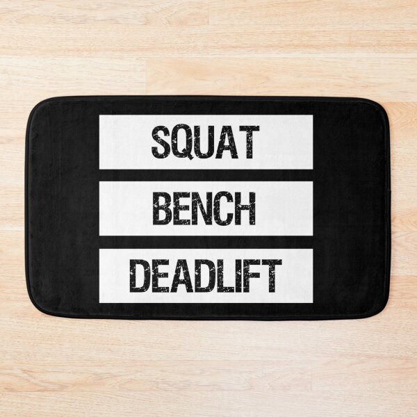 Item preview, Squat Bench Deadlift Powerlifting/Weightlifting Black and White designed and sold by liftingbros.